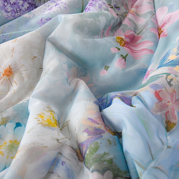 91家纺网 家纺一手货源 找家纺 预言家纺 2025新款A类凉感丝印花夏被夏凉被空调被 油画花园