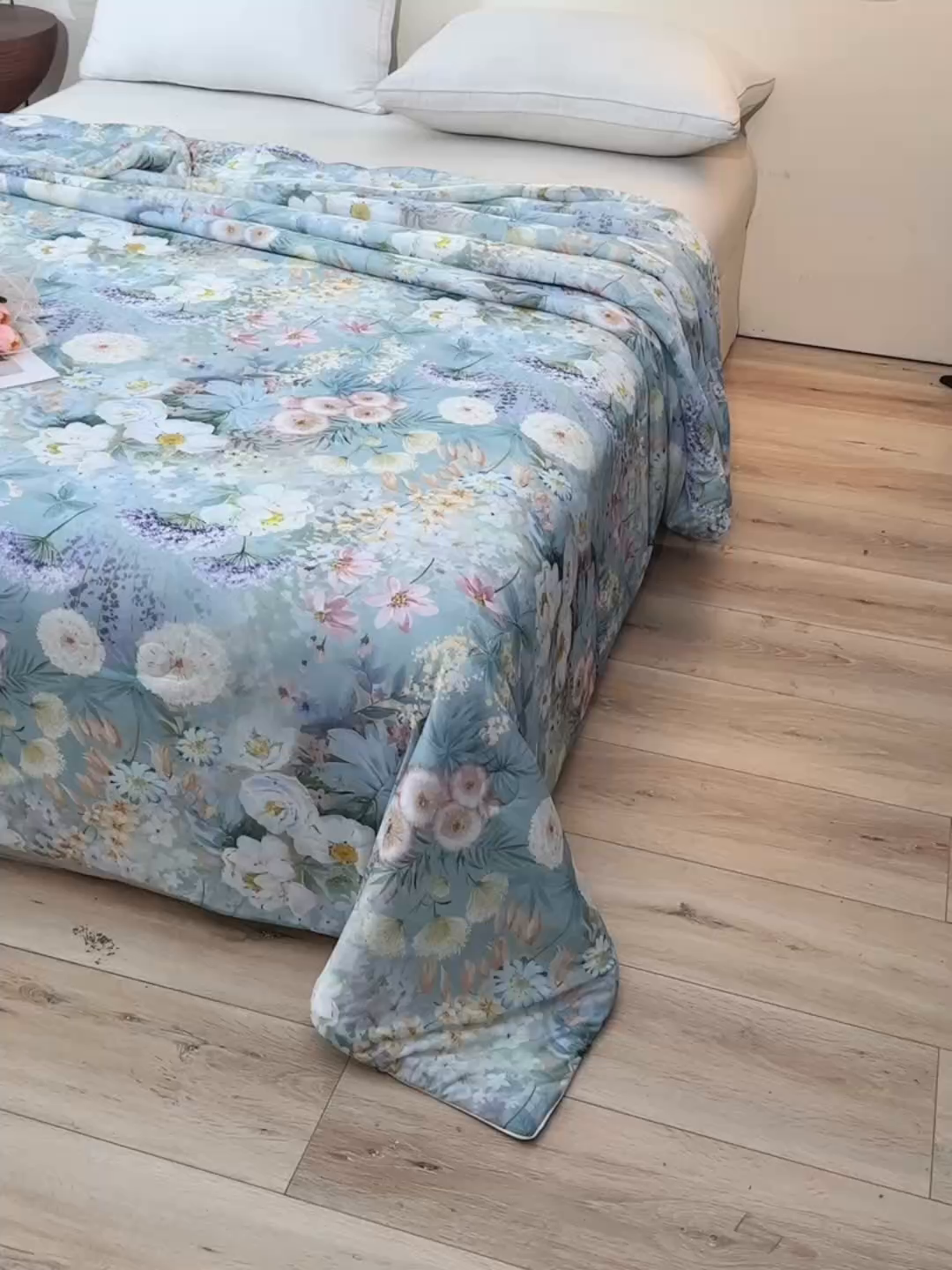 91家纺网 家纺一手货源 找家纺 预言家纺 2025新款A类凉感丝印花夏被夏凉被空调被 油画花园