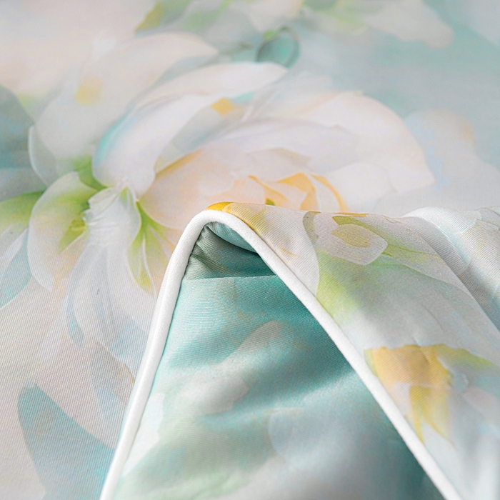 91家纺网 家纺一手货源 找家纺 预言家纺 2025新款A类凉感丝印花夏被夏凉被空调被 夏日清新