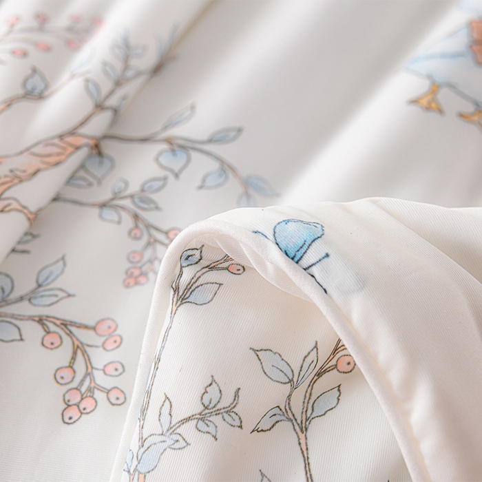 91家纺网 家纺一手货源 找家纺 预言家纺 2025新款A类凉感丝印花夏被夏凉被空调被 刻苦鸭