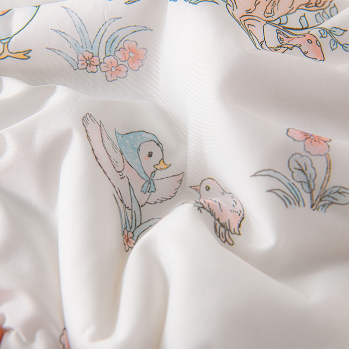 91家纺网 家纺一手货源 找家纺 预言家纺 2025新款A类凉感丝印花夏被夏凉被空调被 刻苦鸭