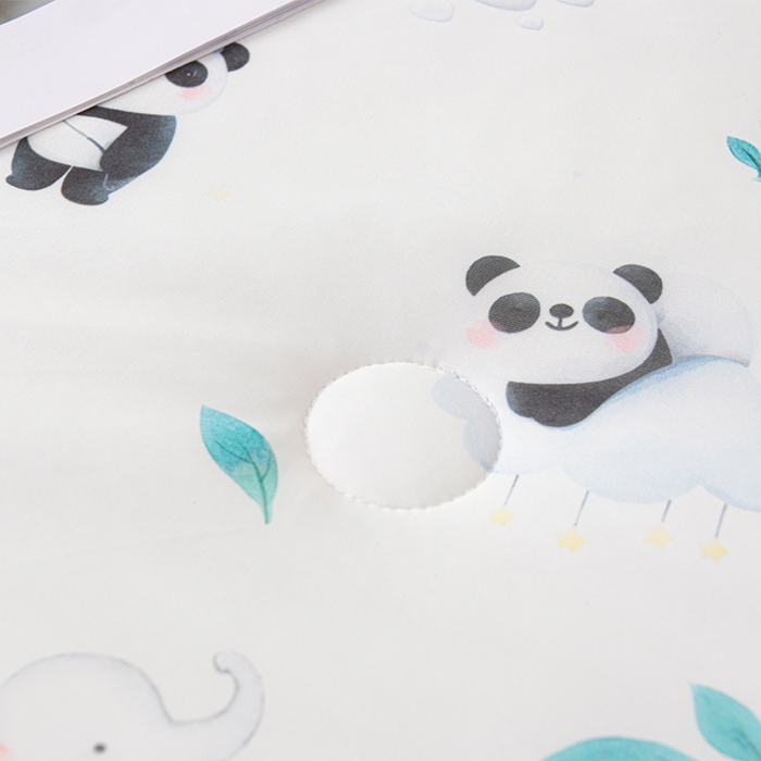 91家纺网 家纺一手货源 找家纺 预言家纺 2025新款A类凉感丝印花夏被夏凉被空调被 熊猫