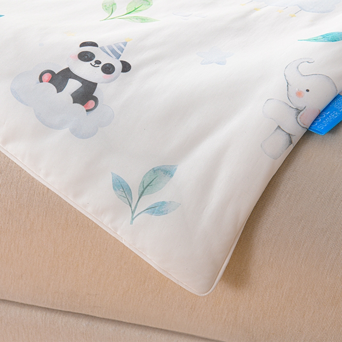 91家纺网 家纺一手货源 找家纺 预言家纺 2025新款A类凉感丝印花夏被夏凉被空调被 熊猫