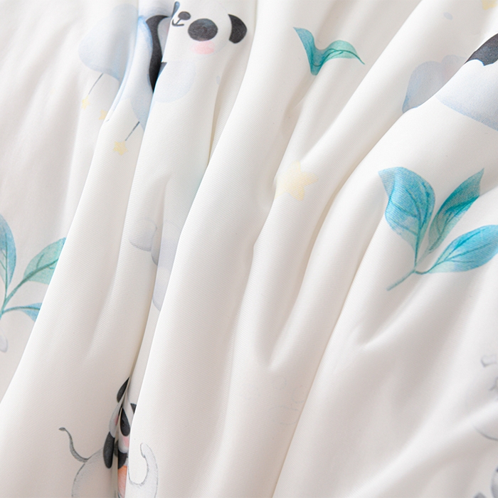 91家纺网 家纺一手货源 找家纺 预言家纺 2025新款A类凉感丝印花夏被夏凉被空调被 熊猫