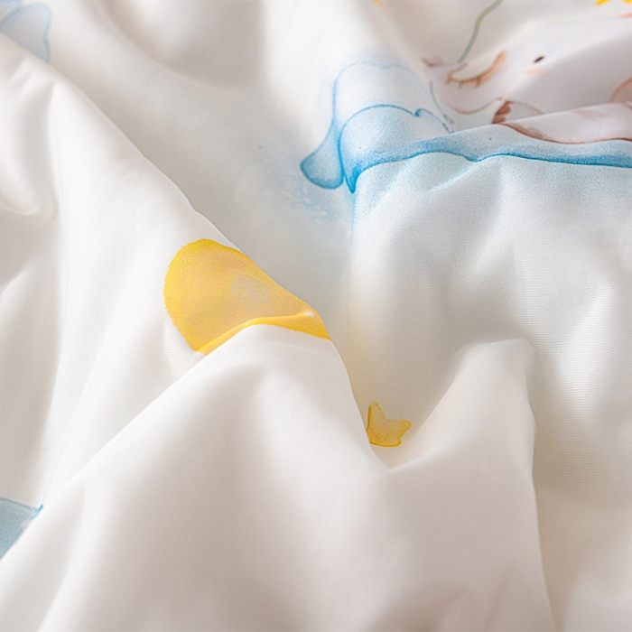 91家纺网 家纺一手货源 找家纺 预言家纺 2025新款A类凉感丝印花夏被夏凉被空调被 小飞象