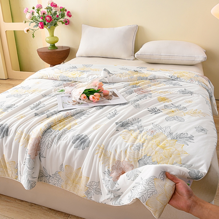 预言家纺 2025新款A类凉感丝印花夏被夏凉被空调被 夏日缤纷