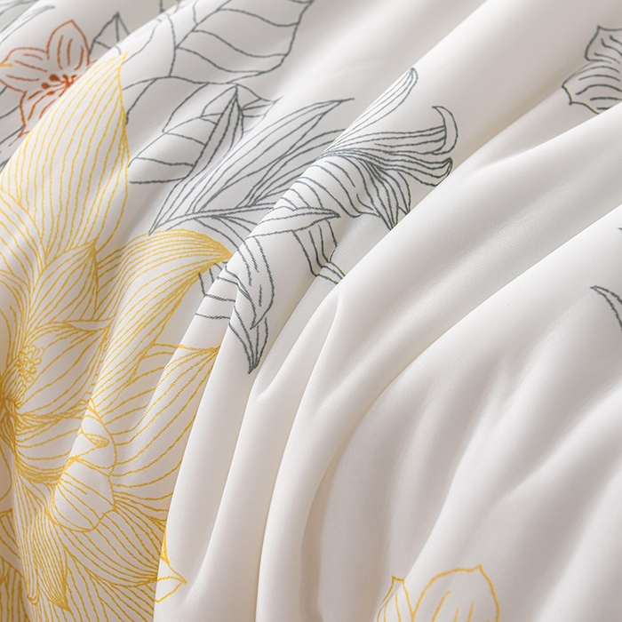 91家纺网 家纺一手货源 找家纺 预言家纺 2025新款A类凉感丝印花夏被夏凉被空调被 夏日缤纷