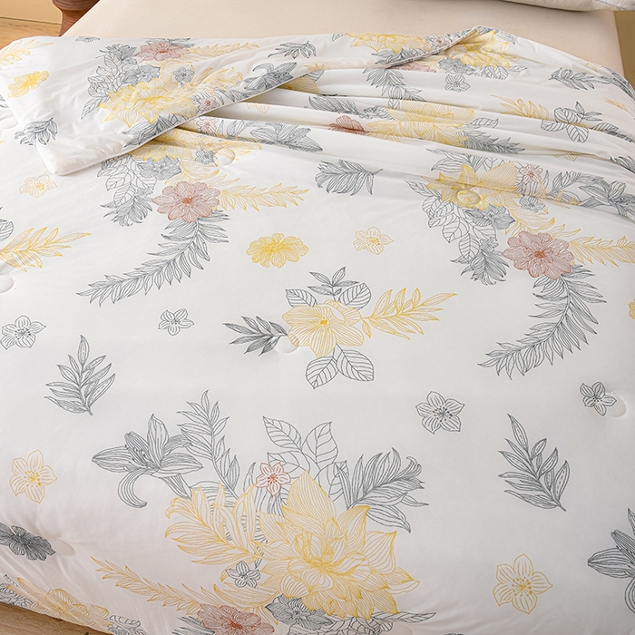 91家纺网 家纺一手货源 找家纺 预言家纺 2025新款A类凉感丝印花夏被夏凉被空调被 夏日缤纷