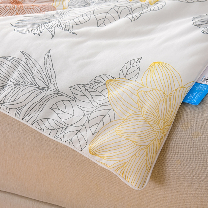 91家纺网 家纺一手货源 找家纺 预言家纺 2025新款A类凉感丝印花夏被夏凉被空调被 夏日缤纷