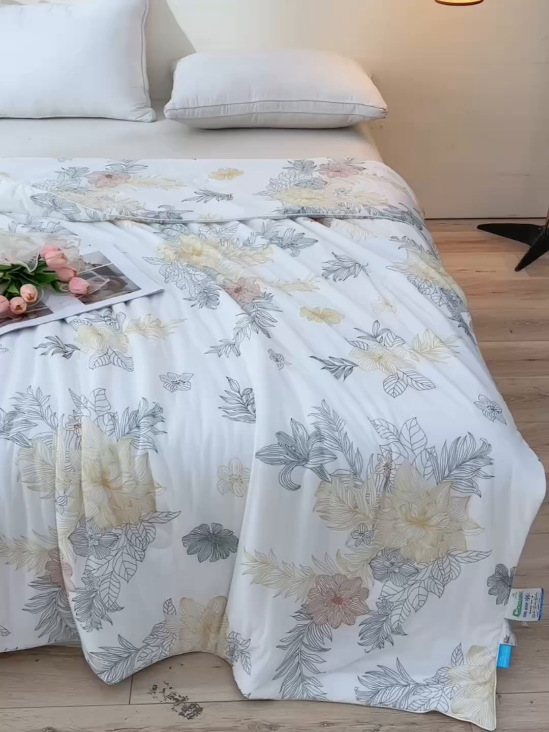 91家纺网 家纺一手货源 找家纺 预言家纺 2025新款A类凉感丝印花夏被夏凉被空调被 夏日缤纷