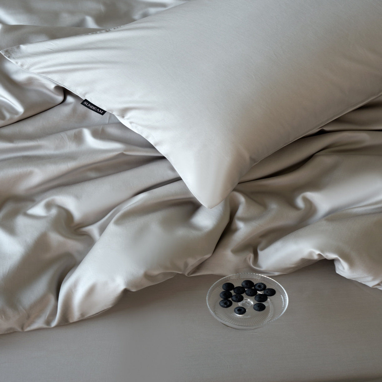 91家纺网 家纺一手货源 找家纺 秀色家纺 2025新款夏季轻奢A类100天丝长绒棉纯色床上四件套夏季冰丝被套床单高级感 Air天丝绵-幻影灰