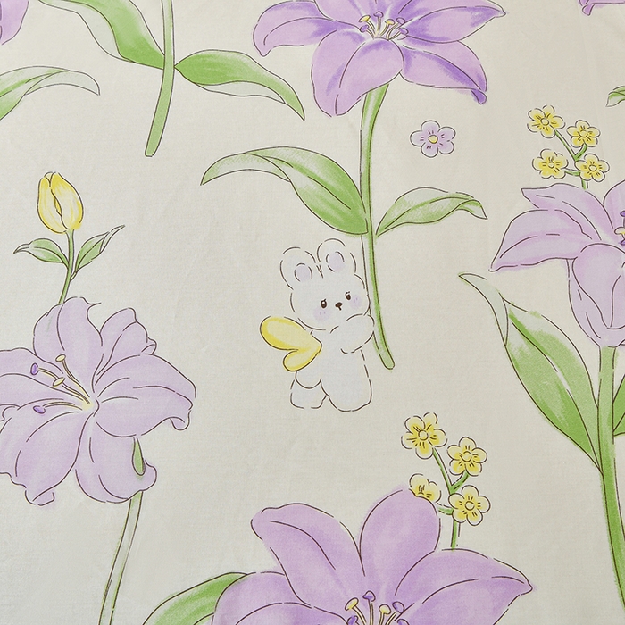 91家纺网 家纺一手货源 找家纺 宇彬家纺 2025直播新款13372全棉纯棉印花双人单床单枕套三件套喷气小清新简约学生被单 春日来信