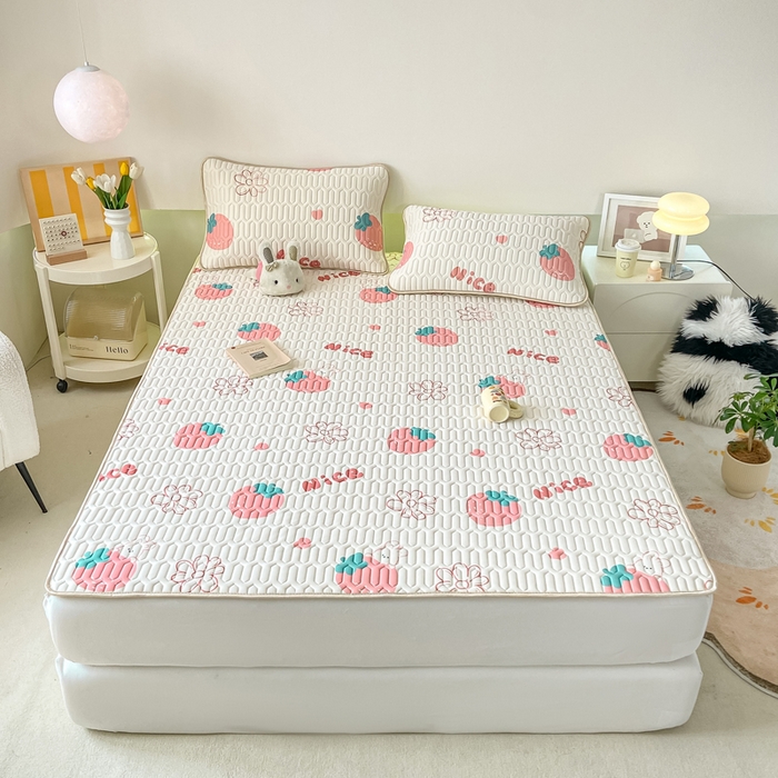 91家纺网 家纺一手货源 找家纺 （总）耐思家纺 2025新款A类0.5乳胶母婴级凉感丝印花乳胶凉席