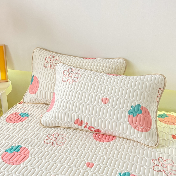 91家纺网 家纺一手货源 找家纺 （总）耐思家纺 2025新款A类0.5乳胶母婴级凉感丝印花乳胶凉席