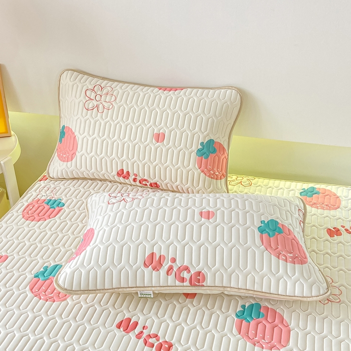 91家纺网 家纺一手货源 找家纺 （总）耐思家纺 2025新款A类0.5乳胶母婴级凉感丝印花乳胶凉席