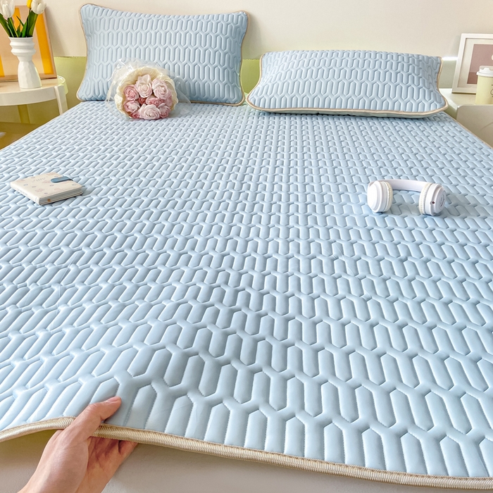 91家纺网 家纺一手货源 找家纺 （总）耐思家纺 2025新款A类0.5乳胶母婴级凉感丝印花乳胶凉席