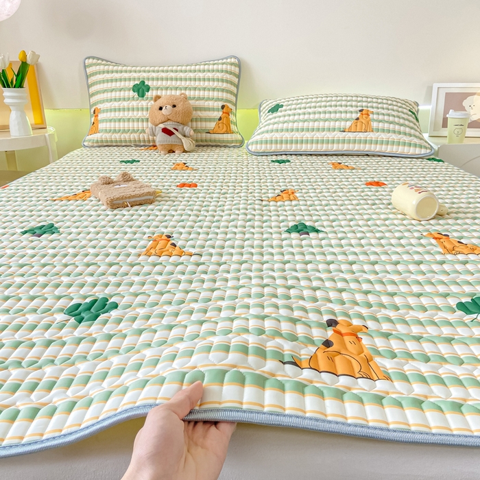 91家纺网 家纺一手货源 找家纺 （总）耐思家纺 2025新款A类0.5乳胶母婴级凉感丝印花乳胶凉席