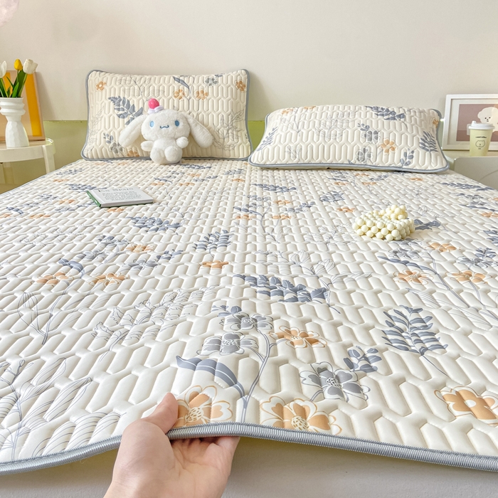 91家纺网 家纺一手货源 找家纺 （总）耐思家纺 2025新款A类0.5乳胶母婴级凉感丝印花乳胶凉席