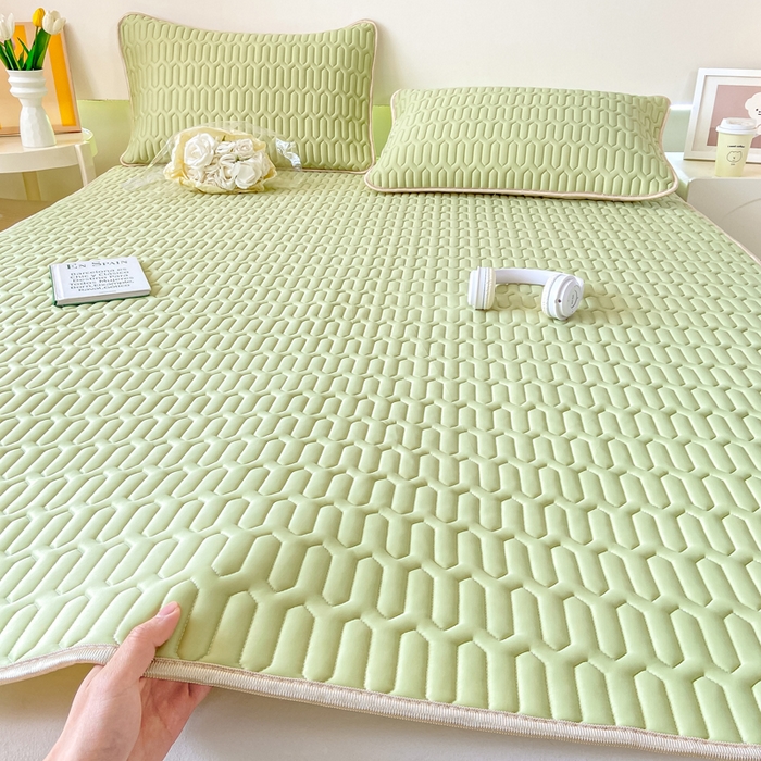 91家纺网 家纺一手货源 找家纺 （总）耐思家纺 2025新款A类0.5乳胶母婴级凉感丝印花乳胶凉席