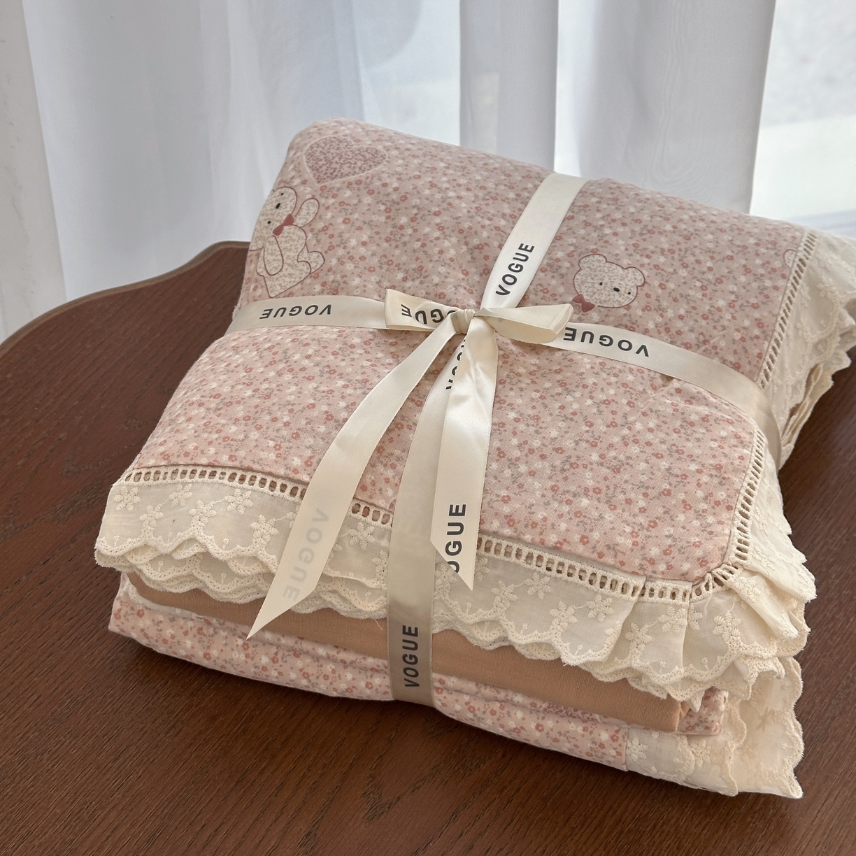 91家纺网 家纺一手货源 找家纺 （总）黛馨 2025新款全棉纯棉镂空蕾丝边四件套