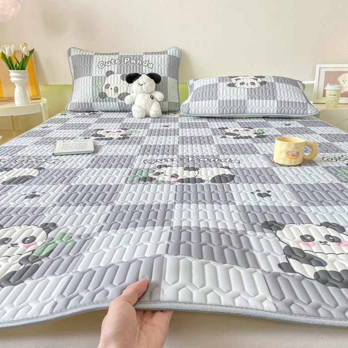 91家纺网 家纺一手货源 找家纺 （总）耐思家纺 2025新款A类0.5乳胶母婴级凉感丝印花乳胶凉席