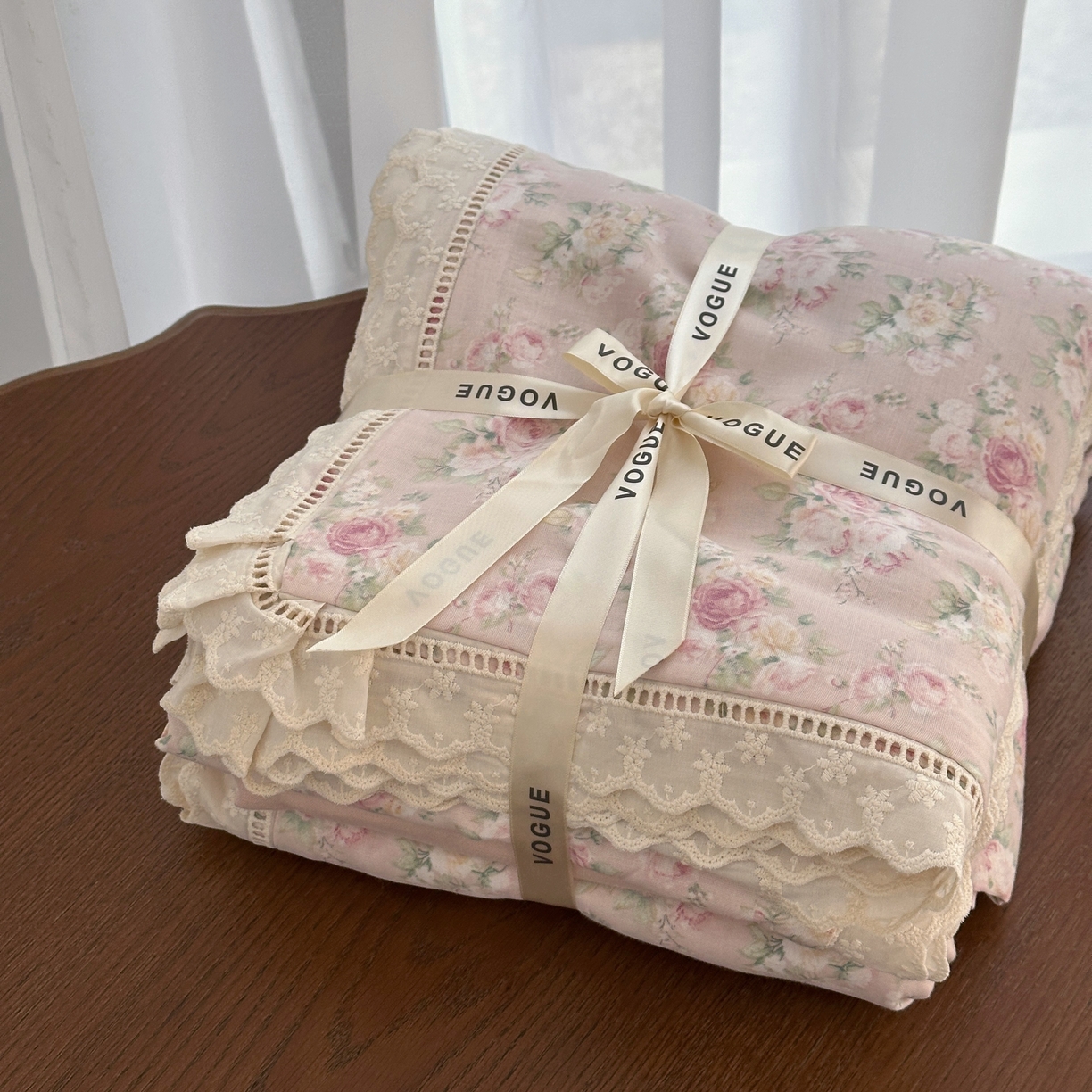 91家纺网 家纺一手货源 找家纺 （总）黛馨 2025新款全棉纯棉镂空蕾丝边四件套