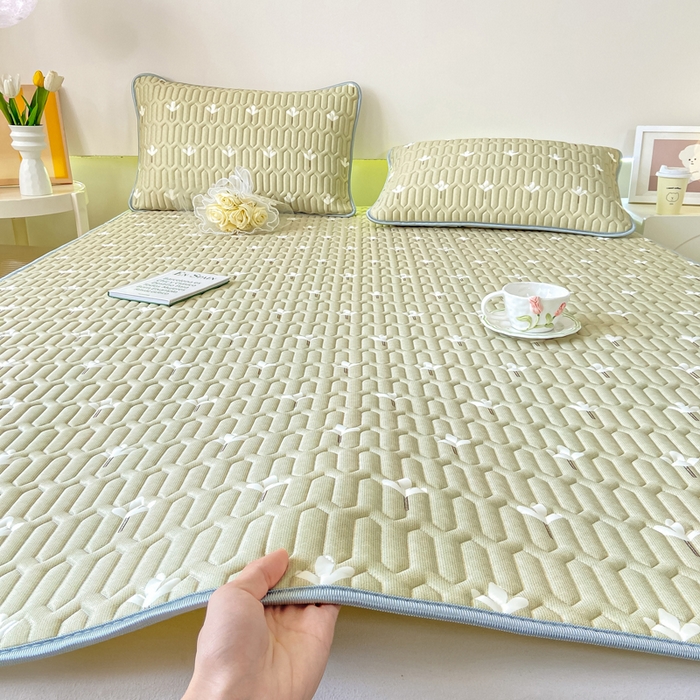 91家纺网 家纺一手货源 找家纺 （总）耐思家纺 2025新款A类0.5乳胶母婴级凉感丝印花乳胶凉席