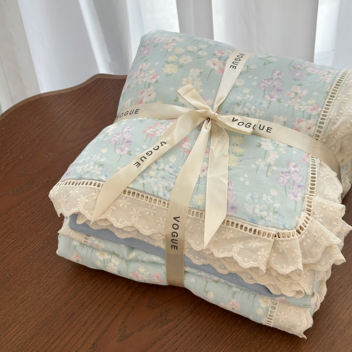 91家纺网 家纺一手货源 找家纺 （总）黛馨 2025新款全棉纯棉镂空蕾丝边四件套