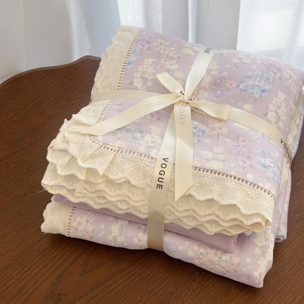 91家纺网 家纺一手货源 找家纺 （总）黛馨 2025新款全棉纯棉镂空蕾丝边四件套