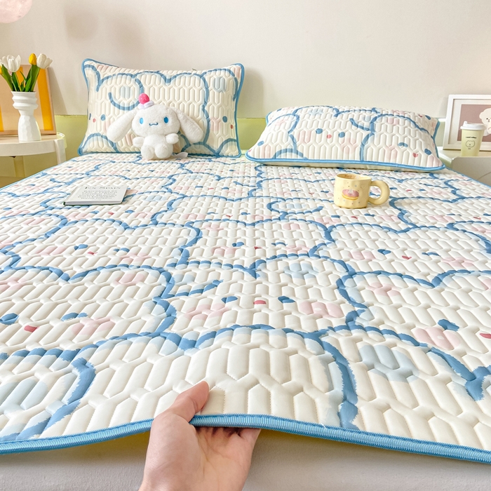 91家纺网 家纺一手货源 找家纺 （总）耐思家纺 2025新款A类0.5乳胶母婴级凉感丝印花乳胶凉席