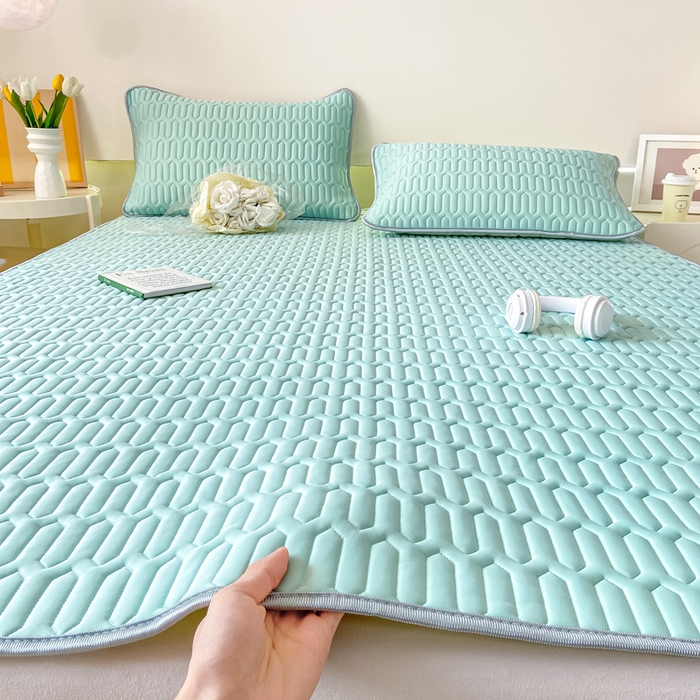 91家纺网 家纺一手货源 找家纺 （总）耐思家纺 2025新款A类0.5乳胶母婴级凉感丝印花乳胶凉席