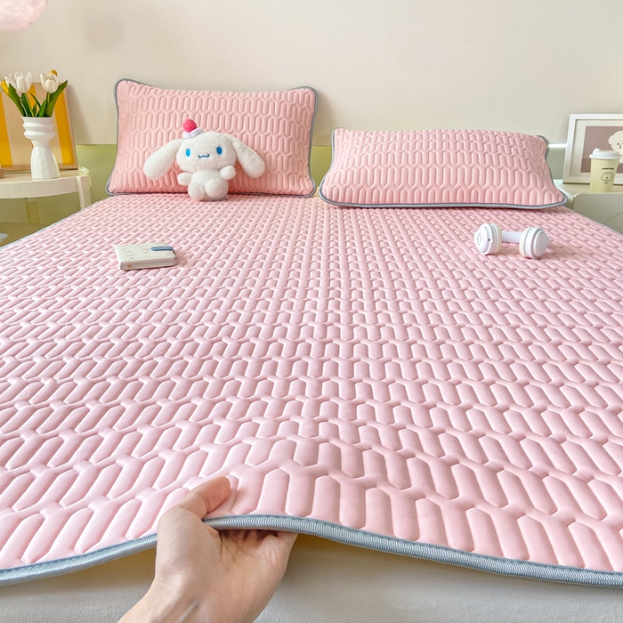 91家纺网 家纺一手货源 找家纺 （总）耐思家纺 2025新款A类0.5乳胶母婴级凉感丝印花乳胶凉席