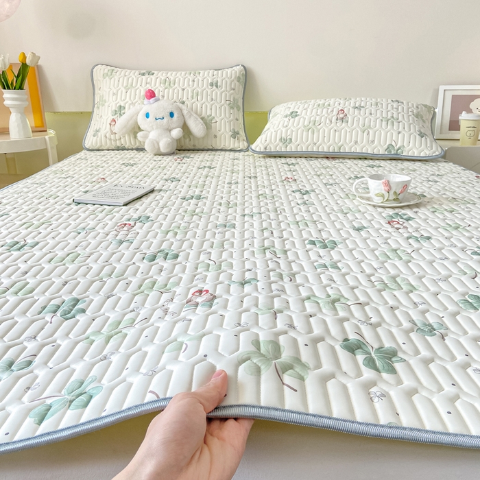 91家纺网 家纺一手货源 找家纺 （总）耐思家纺 2025新款A类0.5乳胶母婴级凉感丝印花乳胶凉席