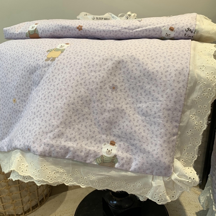 91家纺网 家纺一手货源 找家纺 （总）奈萝家纺 2025新款全棉蕾丝花边床盖三件套四件套纯棉花边夏被