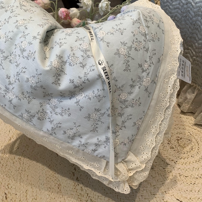 91家纺网 家纺一手货源 找家纺 奈萝家纺 2025新款全棉蕾丝花边床盖三件套四件套纯棉花边夏被 夏蓝