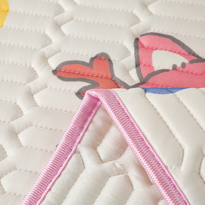 91家纺网 家纺一手货源 找家纺 （总）耐思家纺 2025新款A类0.5乳胶母婴级凉感丝印花乳胶凉席-学生款凉席