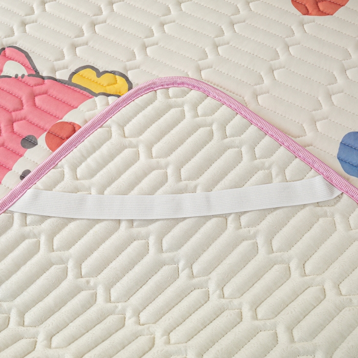 91家纺网 家纺一手货源 找家纺 （总）耐思家纺 2025新款A类0.5乳胶母婴级凉感丝印花乳胶凉席-学生款凉席