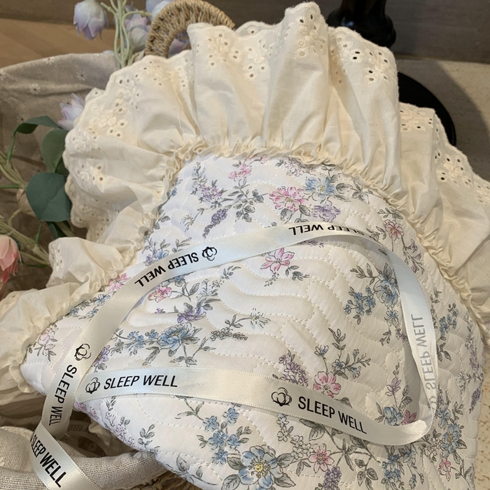 91家纺网 家纺一手货源 找家纺 奈萝家纺 2025春夏新款全棉纯棉蕾丝花边款床盖三件套 夏梦