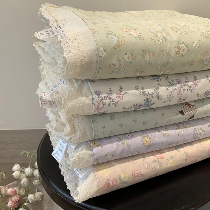 91家纺网 家纺一手货源 找家纺 （总）奈萝家纺 2025春夏新款全棉纯棉蕾丝花边款夏被夏凉被空调被