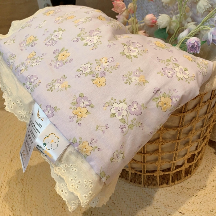 91家纺网 家纺一手货源 找家纺 奈萝家纺 2025春夏新款全棉纯棉蕾丝花边款夏被夏凉被空调被 花语紫