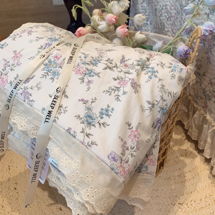 91家纺网 家纺一手货源 找家纺 奈萝家纺 2025春夏新款全棉纯棉蕾丝花边款夏被夏凉被空调被 夏梦