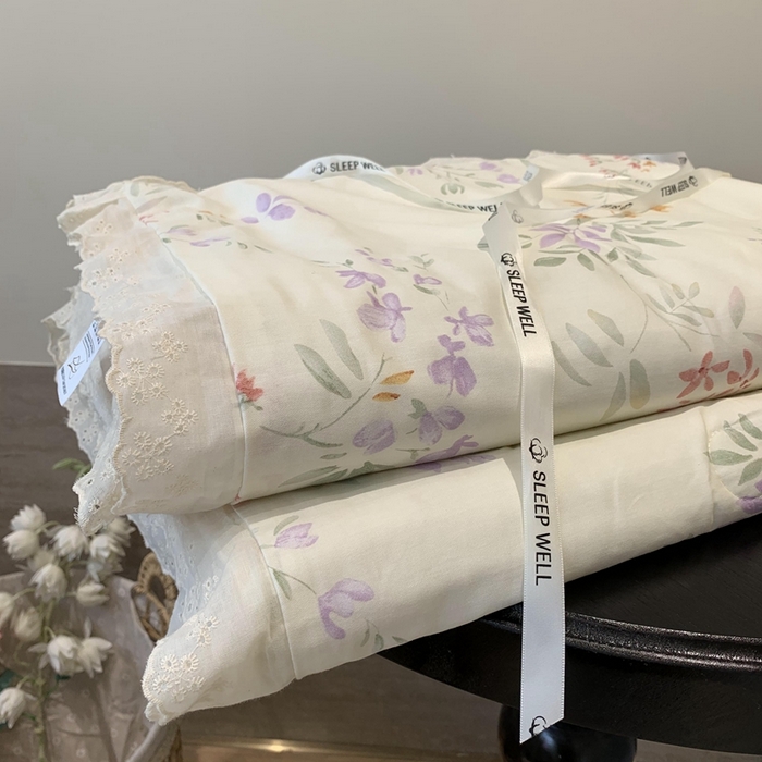 91家纺网 家纺一手货源 找家纺 奈萝家纺 2025春夏新款全棉纯棉蕾丝花边款夏被夏凉被空调被 夏之语