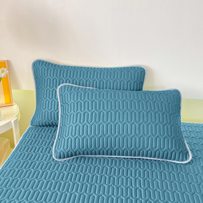 91家纺网 家纺一手货源 找家纺 （总）耐思家纺 2025新款A类0.5乳胶母婴级凉感丝印花乳胶凉席-单枕套