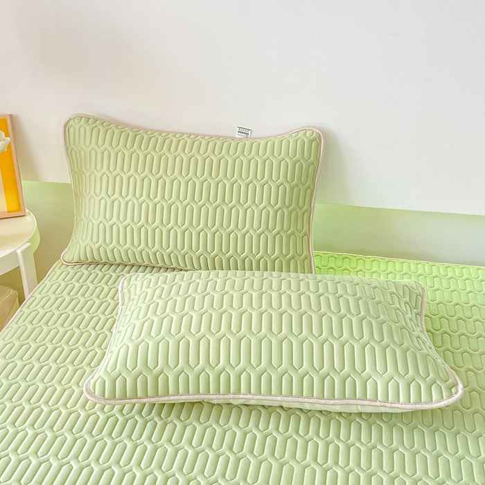 91家纺网 家纺一手货源 找家纺 （总）耐思家纺 2025新款A类0.5乳胶母婴级凉感丝印花乳胶凉席-单枕套