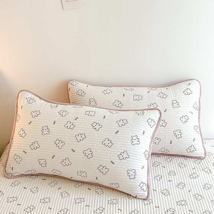 91家纺网 家纺一手货源 找家纺 （总）橘夏家纺2025新款双层纱小云棉多功能床盖-亲密无间