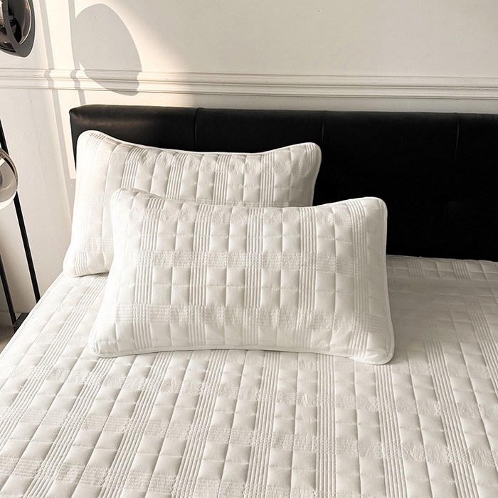 91家纺网 家纺一手货源 找家纺 （总）3C 2025新款全棉水洗棉刺绣夹棉床笠