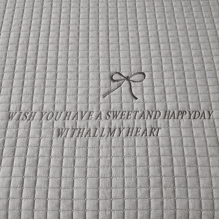 91家纺网 家纺一手货源 找家纺 3C 2025新款全棉水洗棉夹棉 床笠-蝴蝶结 蝴蝶结 月灰