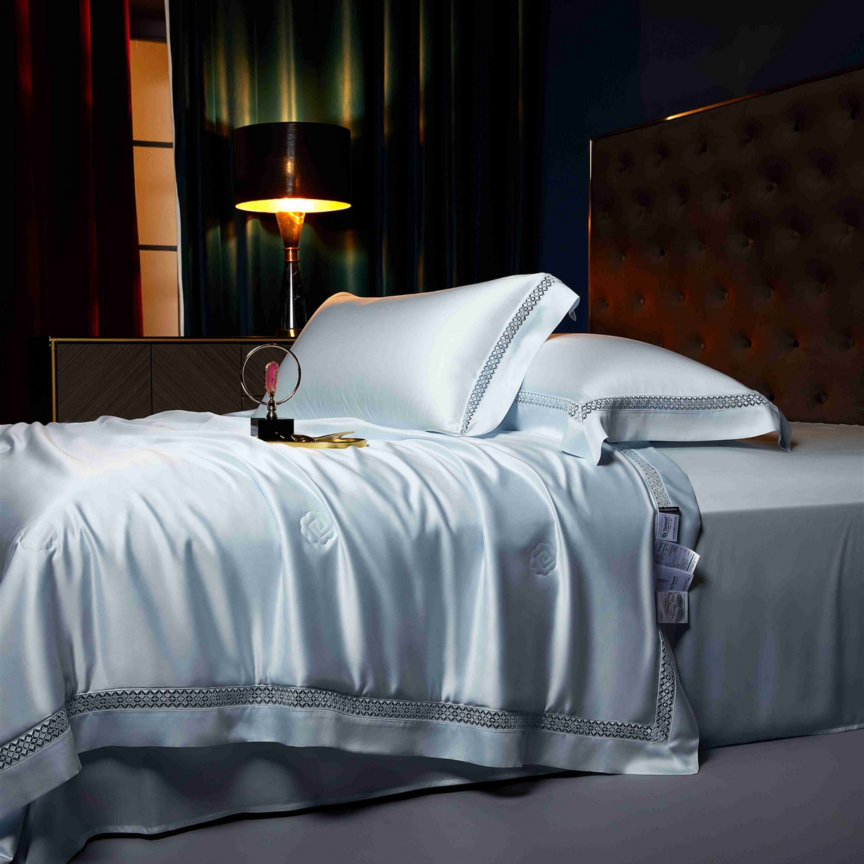 91家纺网 家纺一手货源 找家纺 米多多 2025新款天丝蚕丝夏被【含30%蚕丝】 冰蓝