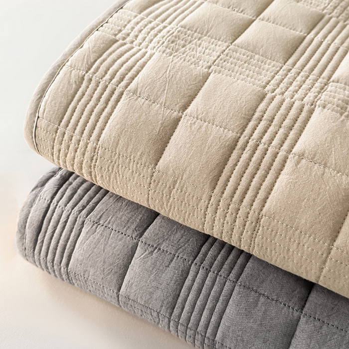 91家纺网 家纺一手货源 找家纺 3C 2025新款全棉水洗棉刺绣夹棉床笠 组合图