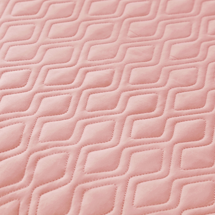 91家纺网 家纺一手货源 找家纺 OL家纺 2025新款100支天丝棉居家轻奢床盖夹棉防滑四件套 芙蓉玉